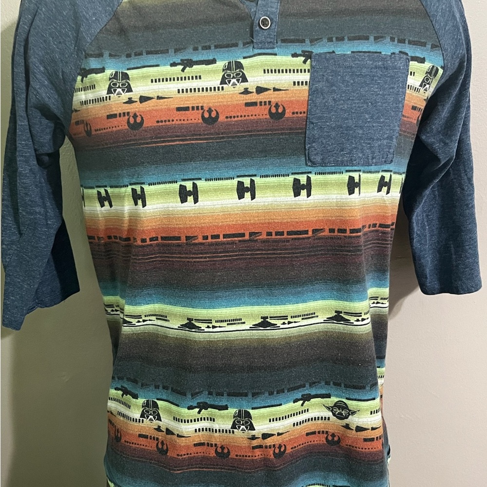 Star Wars Men’s Short Sleeve Tee - Blue and Multicolor